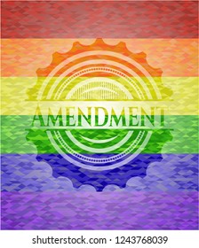 Amendment lgbt colors emblem 