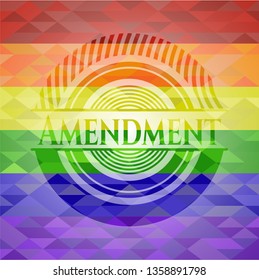Amendment lgbt colors emblem 