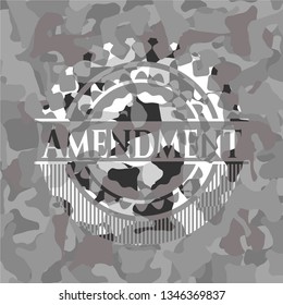 Amendment on grey camouflaged texture