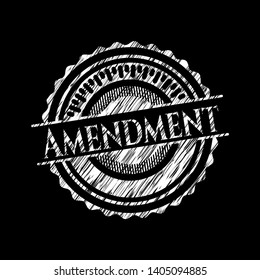 Amendment written with chalkboard texture. Vector Illustration. Detailed.