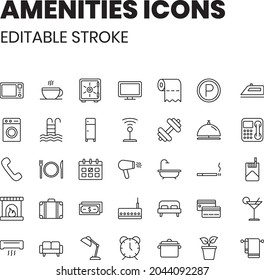 Amenities - 35 vector icons