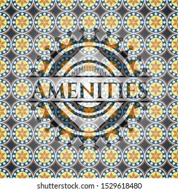 Amenities arabesque style badge. arabic decoration.
