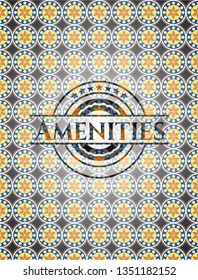 Amenities arabesque style emblem. arabic decoration.
