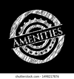 Amenities chalk emblem. Vector Illustration. Detailed.