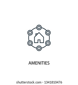 Amenities concept line icon. Simple element illustration. Amenities concept outline symbol design. Can be used for web and mobile UI/UX