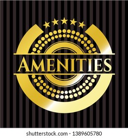 Amenities shiny badge. Vector Illustration. Detailed.