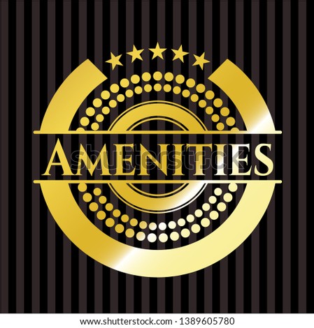 Amenities shiny badge. Vector Illustration. Detailed.
