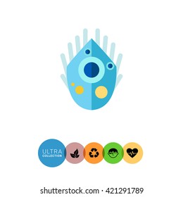 Ameoba Euglypha Cristata Vector Icon