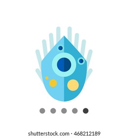 Ameoba Euglypha Cristata Vector Icon