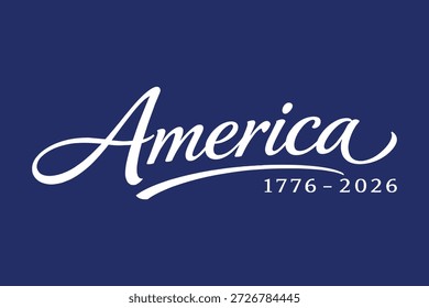 América 1776-2026 Diseño de tipografía de guiones