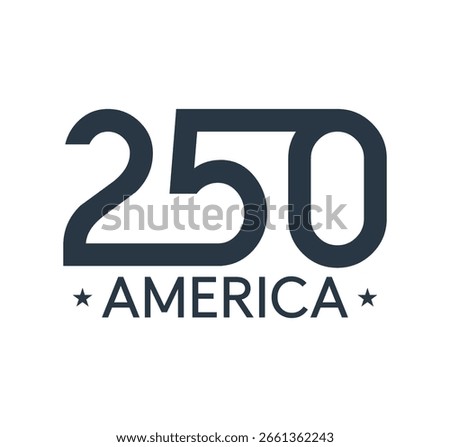 America 250. Vector image for printing on clothes, mugs, etc.
