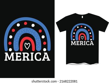 America 4th of July boho rainbow tshirt design svg svg