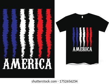 America - 4th of July T-shirt Design - American Independence day