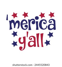 America yáll. 4th july vector art svg