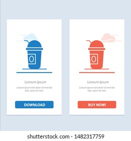 America, American, Lemonade, States  Blue and Red Download and Buy Now web Widget Card Template