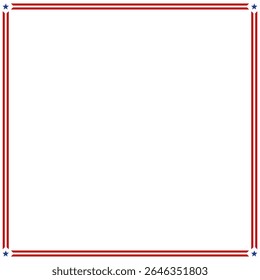 America American Square Frame Background Design Template Vector
