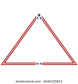 America American Triangle Frame Background Design Template Vector