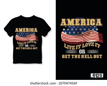 America Army T-Shirt Design. Veterans Day. Military T-Shirt Design