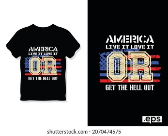 America Army T-Shirt Design. Veterans Day. Military T-Shirt Design