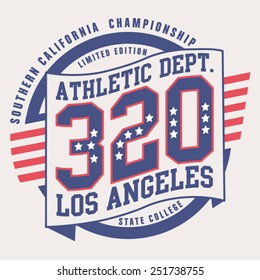 America athletic typography, t-shirt graphics, vectors