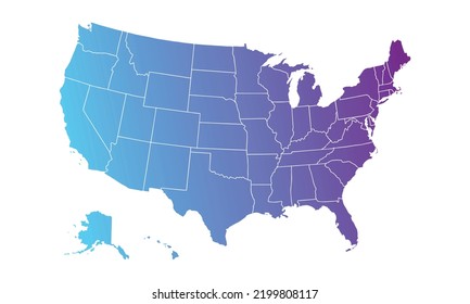 america background with color gradient, perfect for office, banner, landing page, background, brochure, wallpaper and more