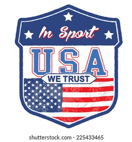 America badge sport, t-shirt typography, vectors