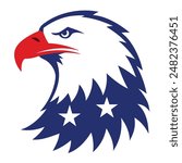 America Bald Eagle Vector Illustration