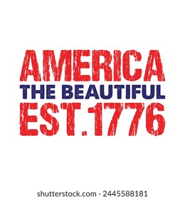 America the beautiful est. 1776 svg