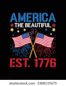 America the beautiful est. 1776,4th Of July T-shirt, Independence day