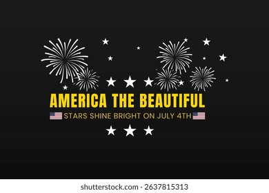 America the Beautiful with Fireworks and Flags