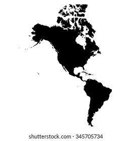 America black map on white background vector