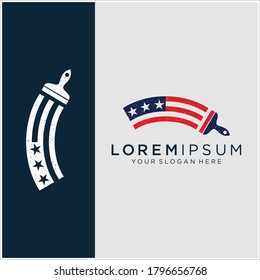 america brush logo vector design template