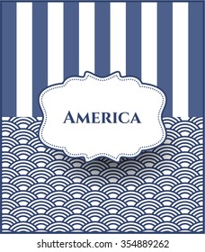 America card, colorful, nice design