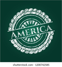 America chalk emblem