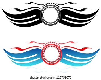 America colors retro eagle wings