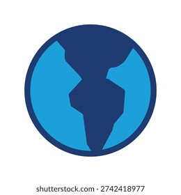 america continent colored icon vector design good for web or mobile app