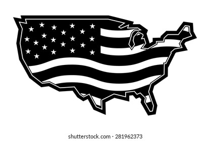 America country flag vector icon