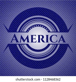 America with denim texture