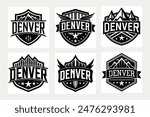 America Denver Skyline Silhouette Vector Graphic Illustrations Bundle