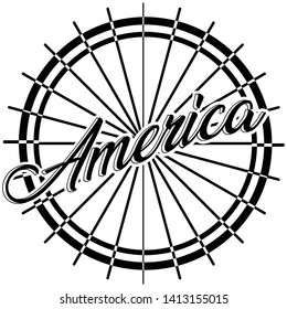 America Design Logo Label, Emblem, Brand, Etc.
