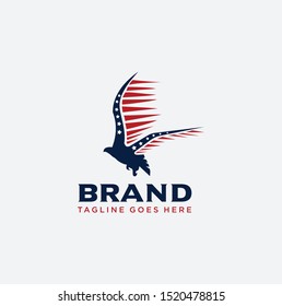 America Eagle Logo Design Vector Stock . eagle Fly Logo