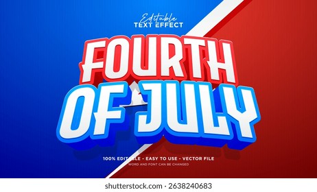 	
America editable text effect, 4th of July text style effect