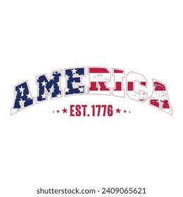 America est 1776, independence day, Designs Bundle, Streetwear T-shirt Designs Artwork Set, Graffiti Vector Collection for Apparel and Clothing Print