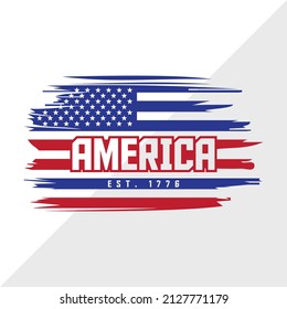 Amerika EST 1776 Printable Vektorgrafik