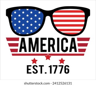 America Est. 1776 T-shirt, 4th Of July T-shirt, All American Mom svg,Independence day, American Girl, Happy 4th Of Julysvg, America shirt, Usa Flag, All American T-shirt, Cut File for Cricut