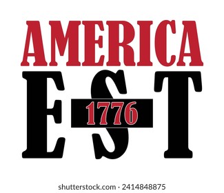 America est 1776 typography design