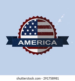 America flag in banner