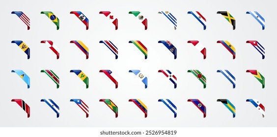 America Flag Banner Or Book Mark