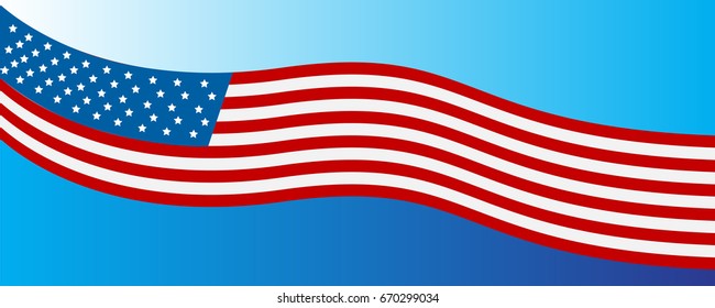 america flag banner vector background