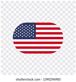 America flag in check transparent background